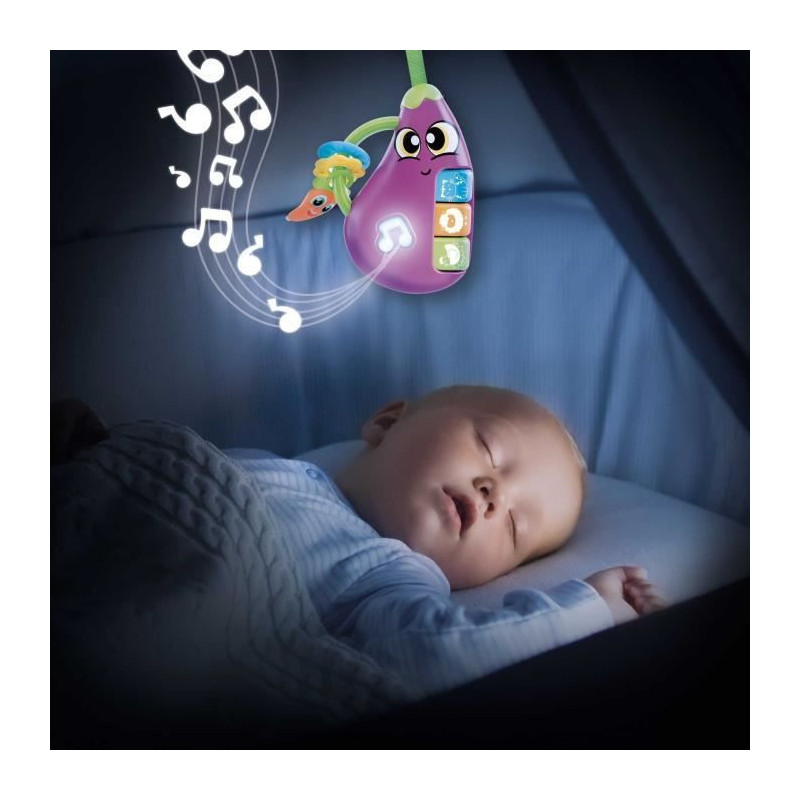 Aubergine - Electronic Rattle - CAROTINA BABY - Melodies and Animal So