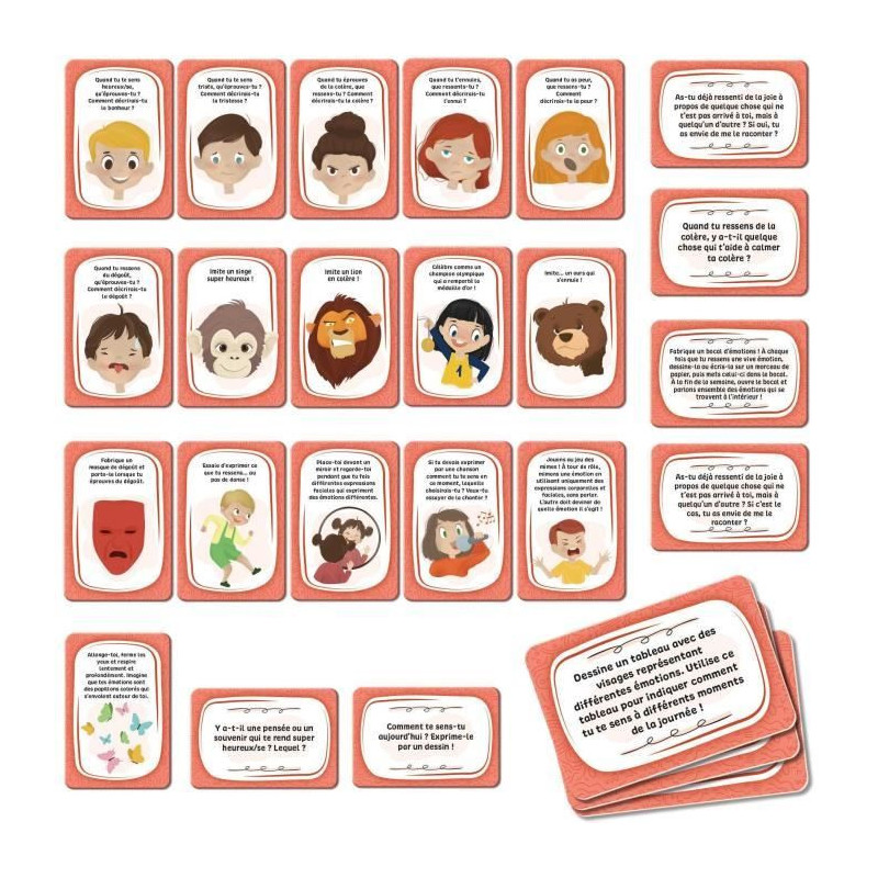 Emotion Management Card Game - Educational Game - LIFE SKILLS - Illust