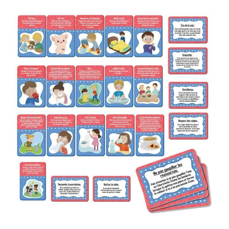 Good Manners Card Game - Educational Game - LIFE SKILLS - Illustrated