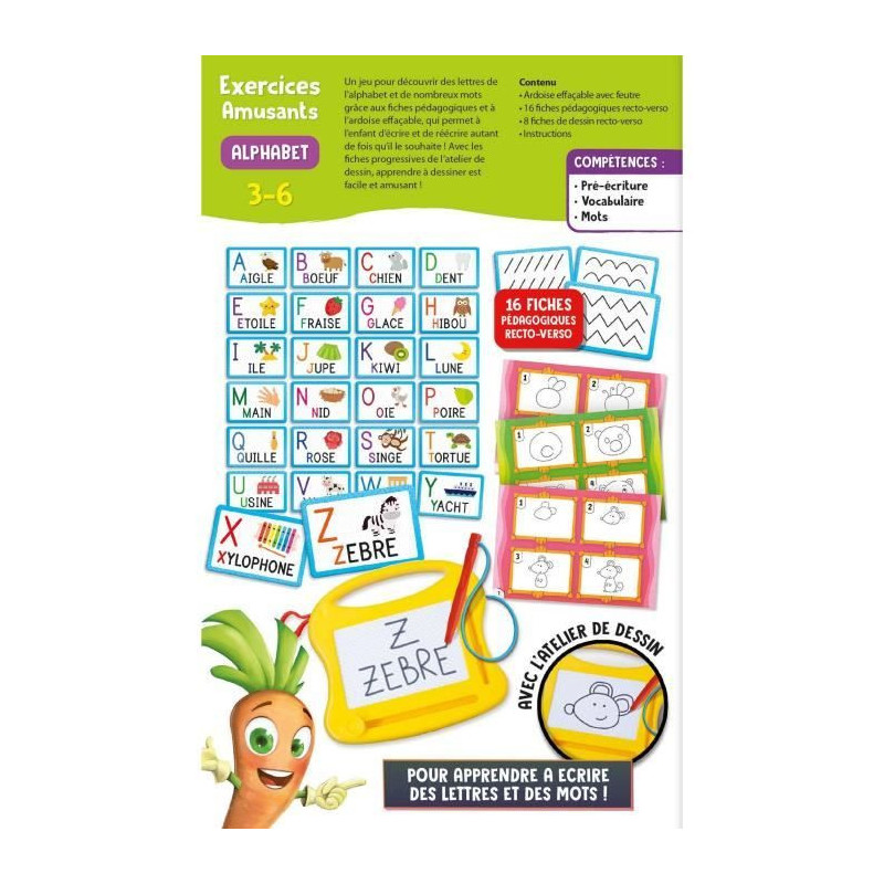 Alphabet - Mini magic slate - CAROTINA - Alphabet learning