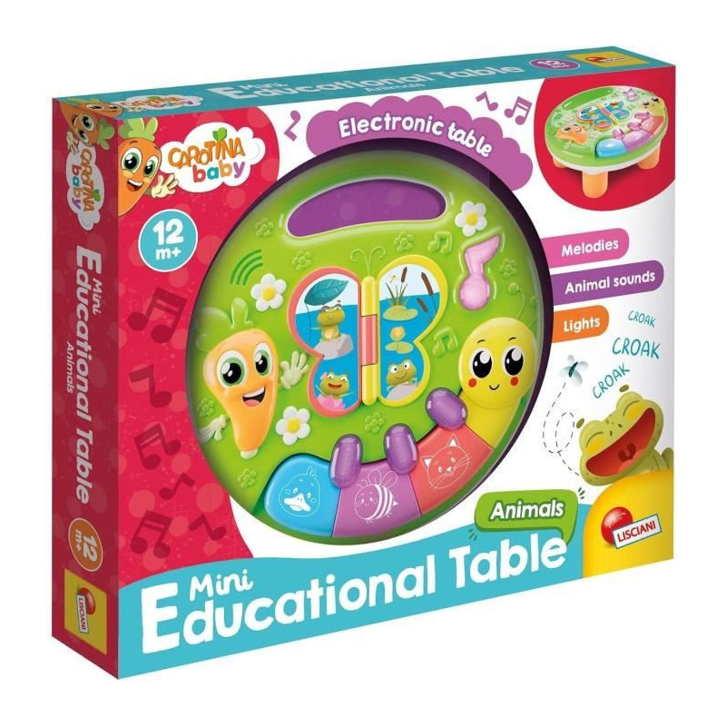 Animals - Mini educational table - CAROTINA BABY - Discovery of animal