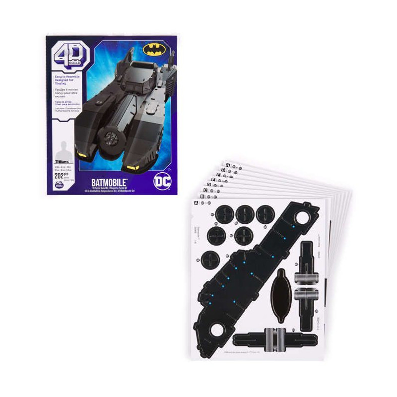 Puzzle 4D Build Batman Batmobile 3D model of car to assemble