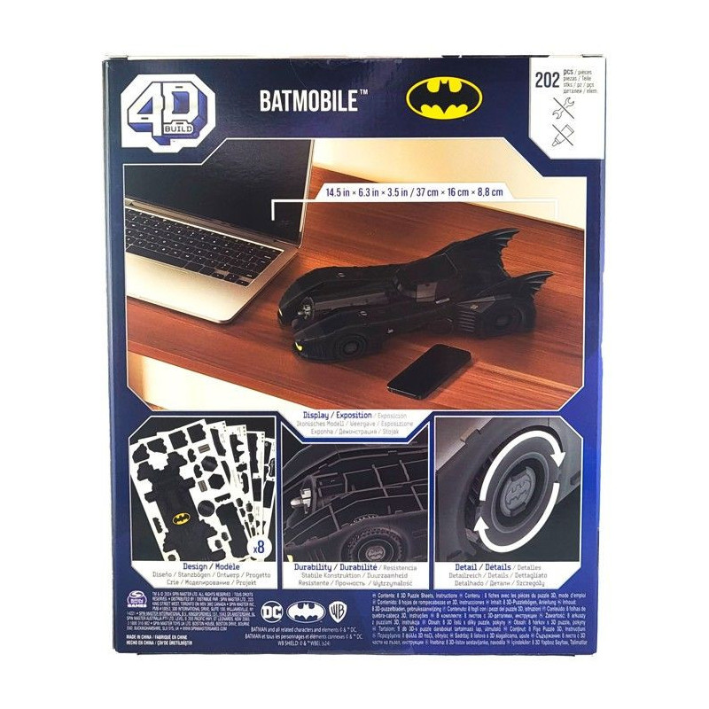 Puzzle 4D Build Batman Batmobile 3D model of car to assemble