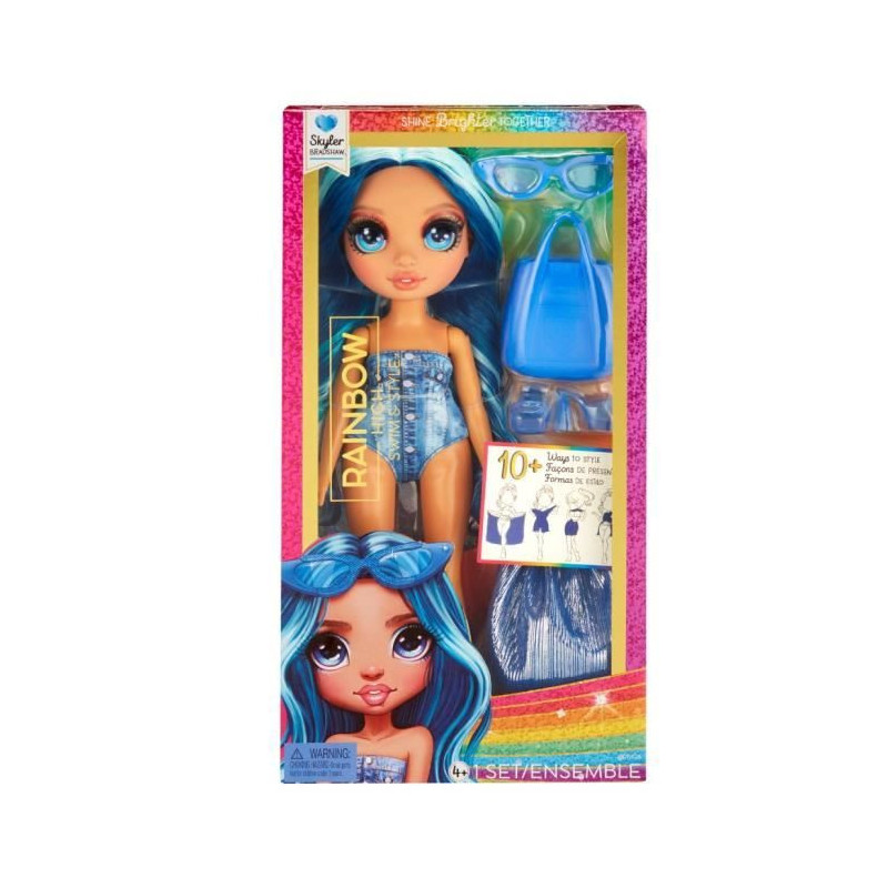 Rainbow High Swim & Style - Jointed fashion doll 27 cm - Skyler (Blue)