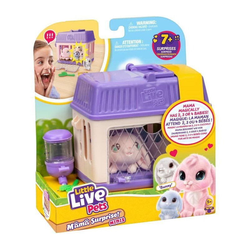 Playset - LITTLE LIVE PETS - Mama Surprise Rabbits - Babies Included -