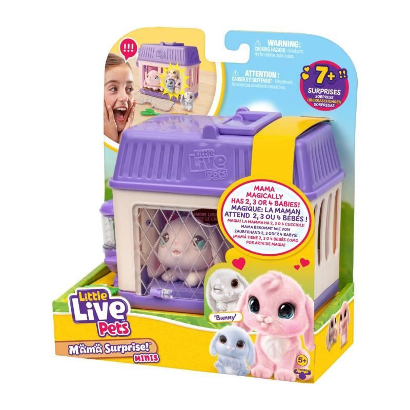 Playset - LITTLE LIVE PETS - Mama Surprise Rabbits - Babies Included -
