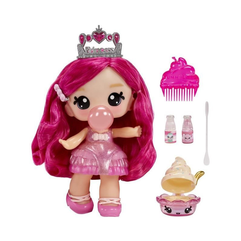 Yummiland - Large 25 cm doll to style and cuddle - Pet + scented lip b
