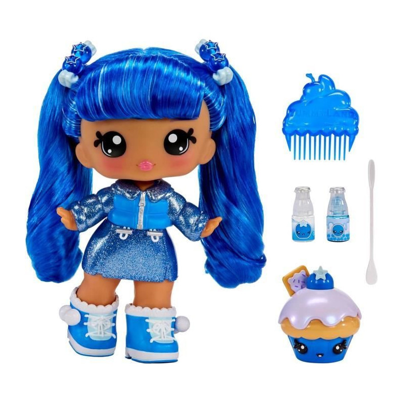 Yummiland - Large 25 cm doll to style and cuddle - Pet + scented lip b