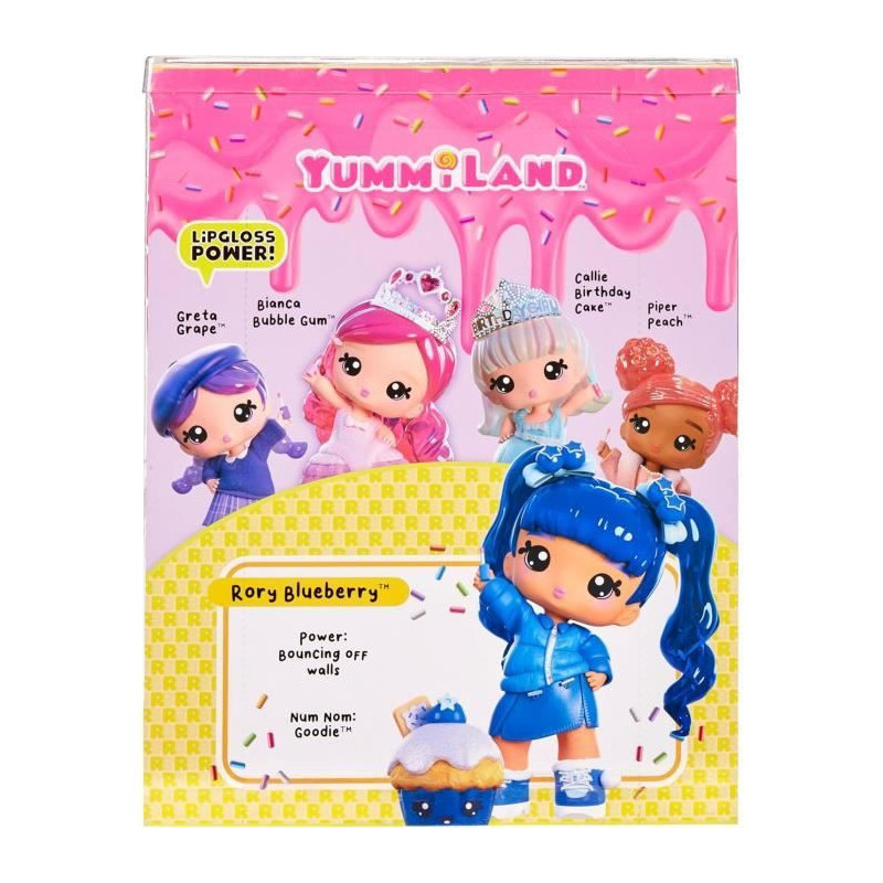 Yummiland - Large 25 cm doll to style and cuddle - Pet + scented lip b