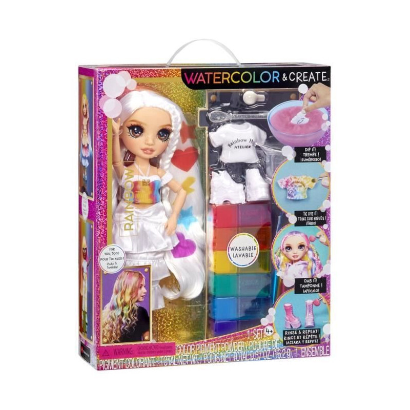 Rainbow High - Water Color - 1 mannequin doll (Violet) of 27cm - 2 out