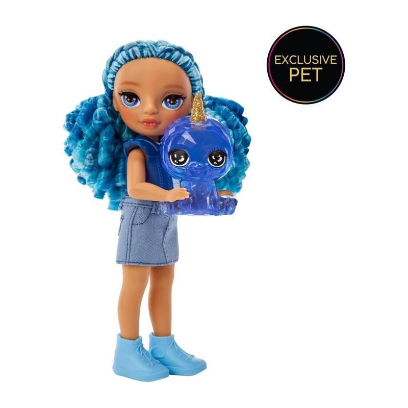 Rainbow High Littles - 15cm Doll + Pet - Blue - Ages 4 and up