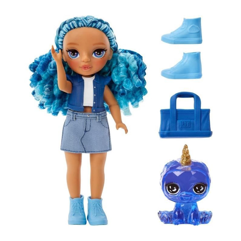 Rainbow High Littles - 15cm Doll + Pet - Blue - Ages 4 and up