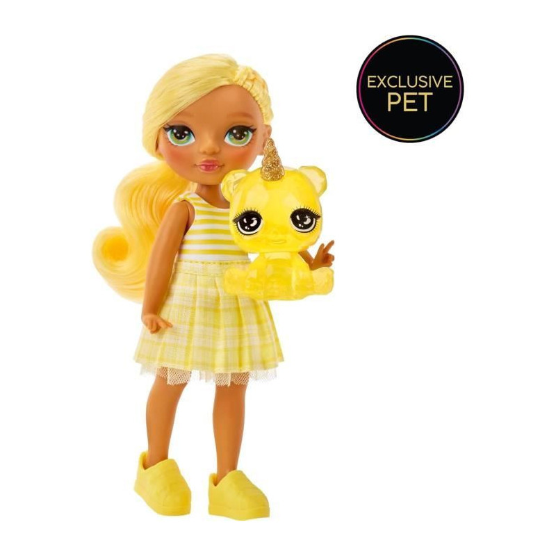Rainbow High Littles - 15cm Doll + Pet - Yellow - Ages 4 and up
