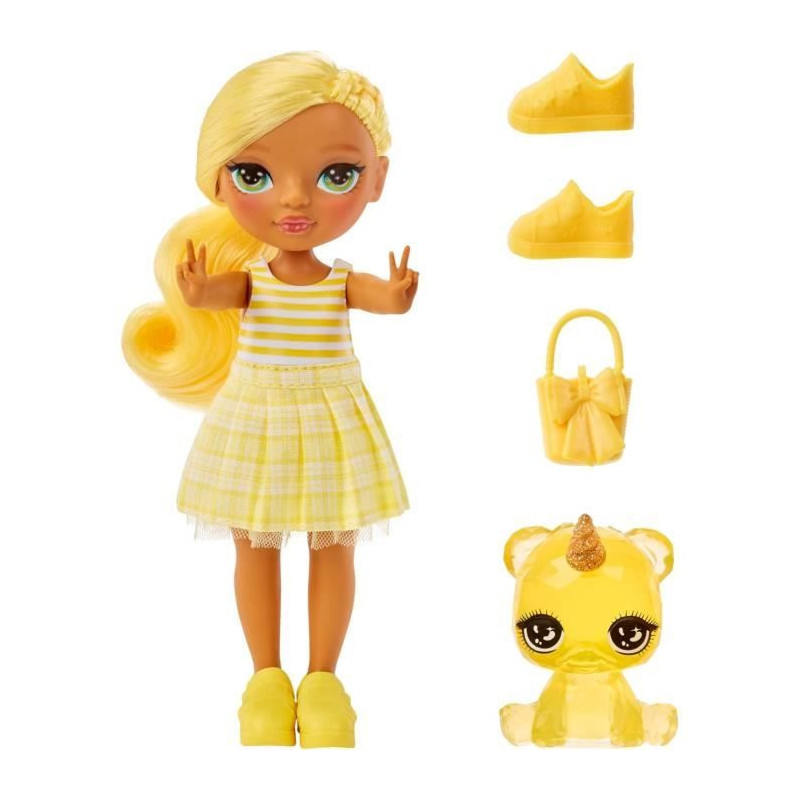 Rainbow High Littles - 15cm Doll + Pet - Yellow - Ages 4 and up