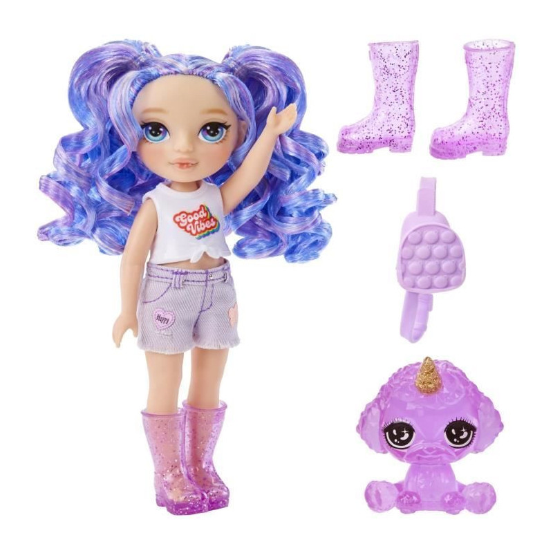 Rainbow High Littles - 15cm Doll + Pet - Purple - Ages 4 and up