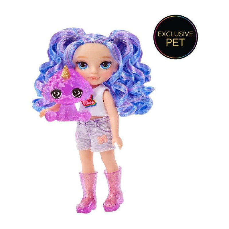 Rainbow High Littles - 15cm Doll + Pet - Purple - Ages 4 and up
