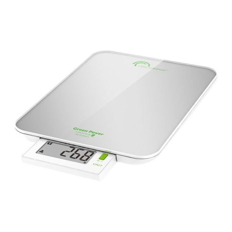 LITTLE BALANCE Balance Green Power USB - 6 kg - 1 g - Pearl Silver