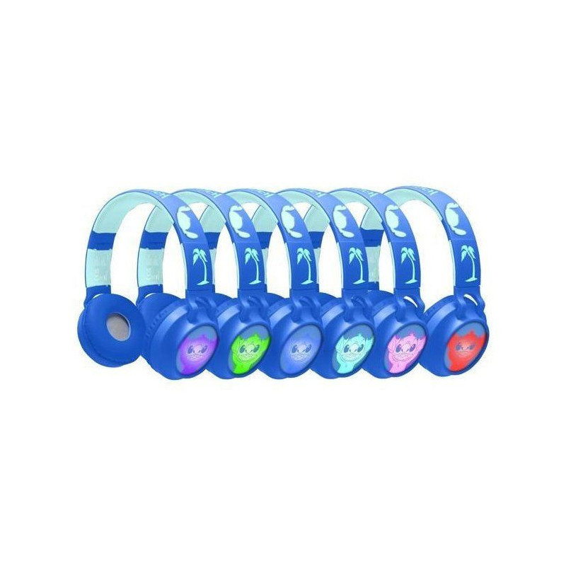 Foldable Bluetooth and wired light-up headphones with 3D design from t