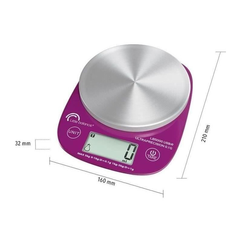 Culinary scale - LB 5000 Pro Inox 5.1 - Ultra-precision - USB - Repair