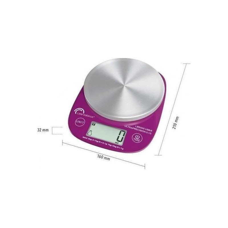 Culinary scale - LB 5000 Pro Inox 5.1 - Ultra-precision - USB - Repair