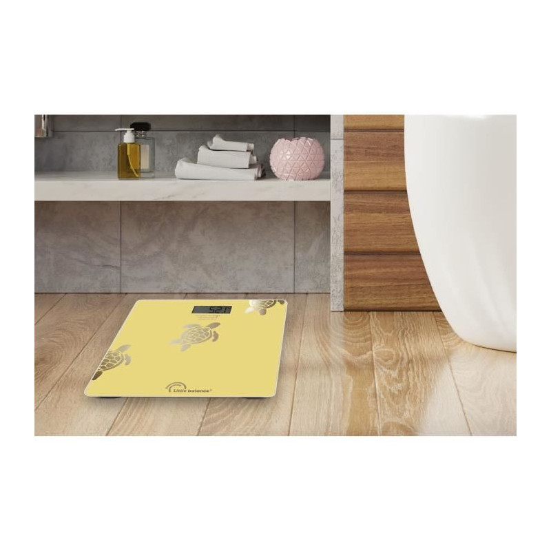 Bathroom scale - LITTLE BALANCE - 8731 - Metallic sand turtles - USB-r