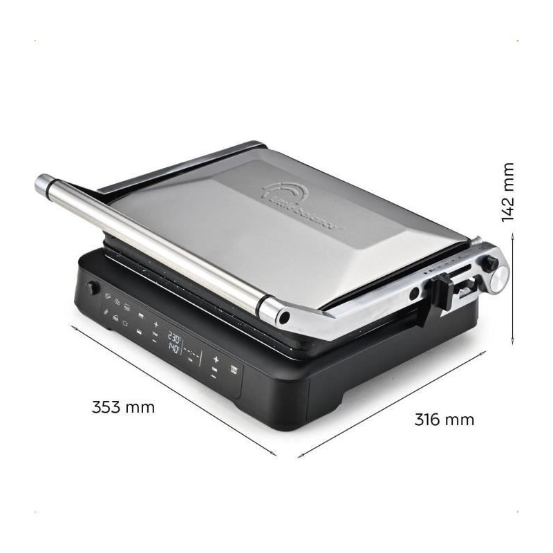 Meat grill - LITTLE BALANCE - 8734 - 2000 W - 6 positions - Aluminum /