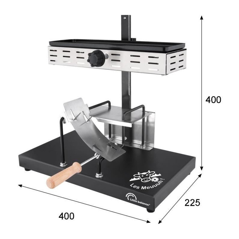 Raclette machine - LITTLE BALANCE - Savoyarde half wheel - 850 W - 6 p