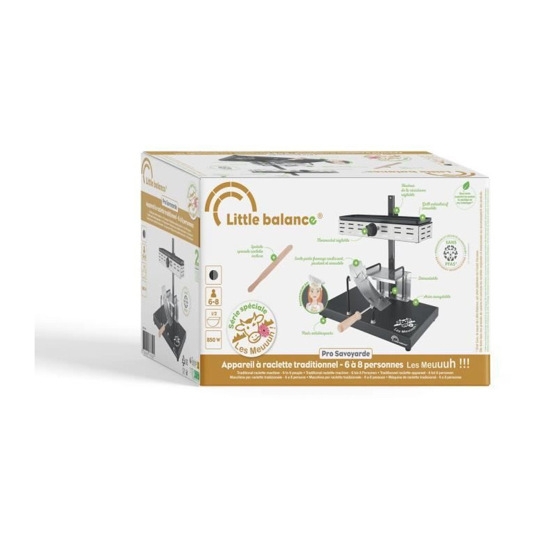 Raclette machine - LITTLE BALANCE - Savoyarde half wheel - 850 W - 6 p