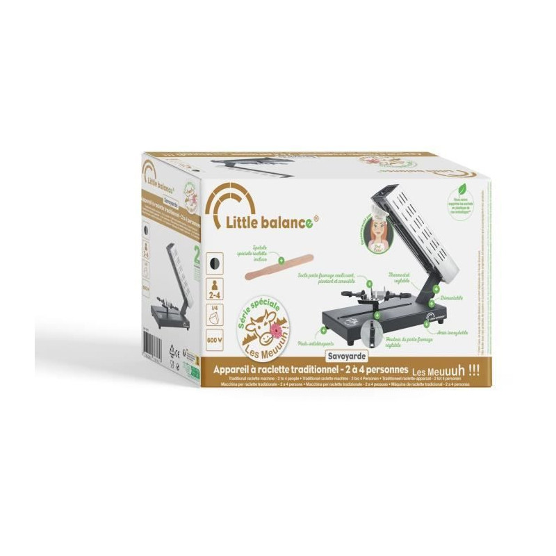 Raclette machine - LITTLE BALANCE - Savoyard quarter wheel - 600 W - 4