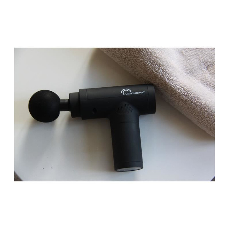 Massage gun - LITTLE BALANCE - Sport Relax - 6 speeds - 4 heads - Blac