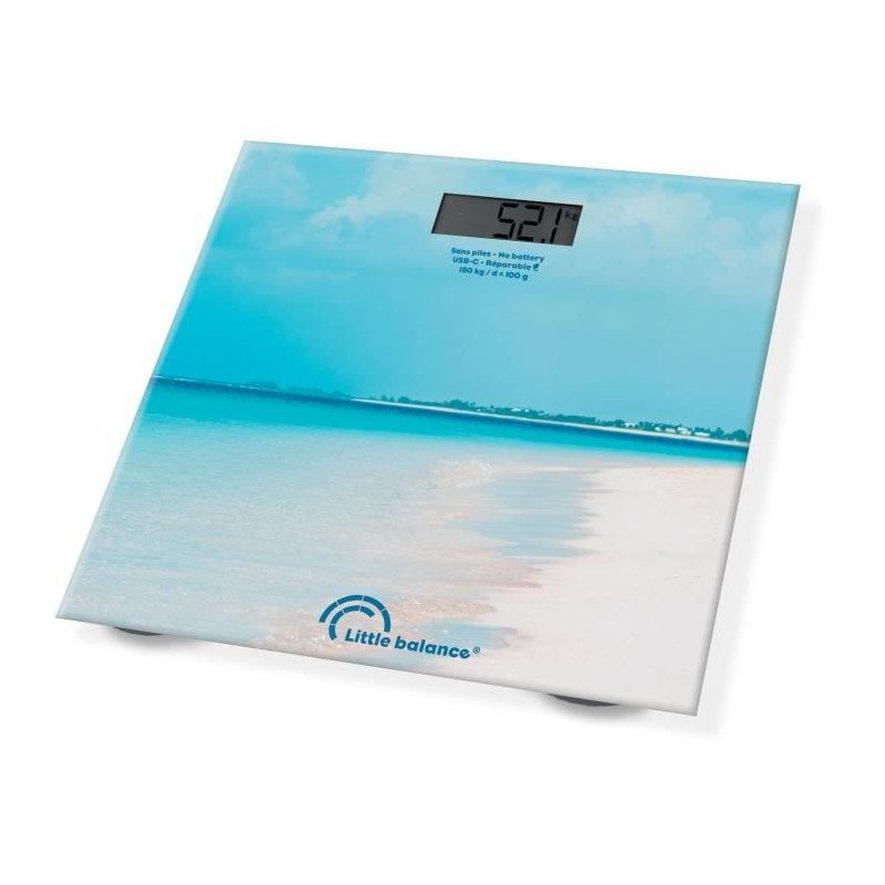 Bathroom scale - LITTLE BALANCE - USB-C - Caribbean