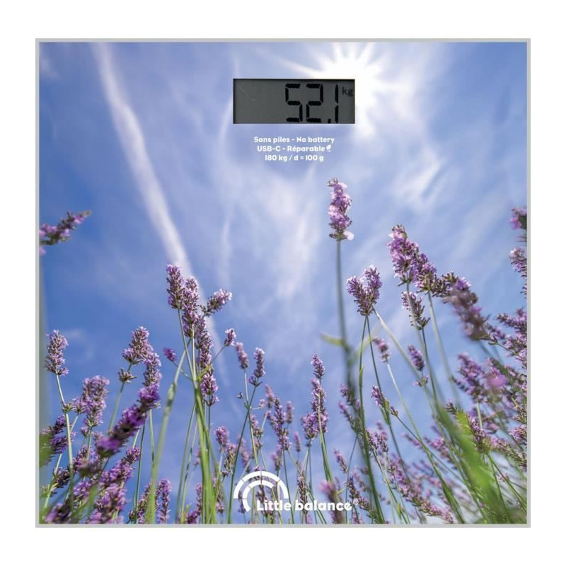 Bathroom scale - LITTLE BALANCE - USB-C - Lavender