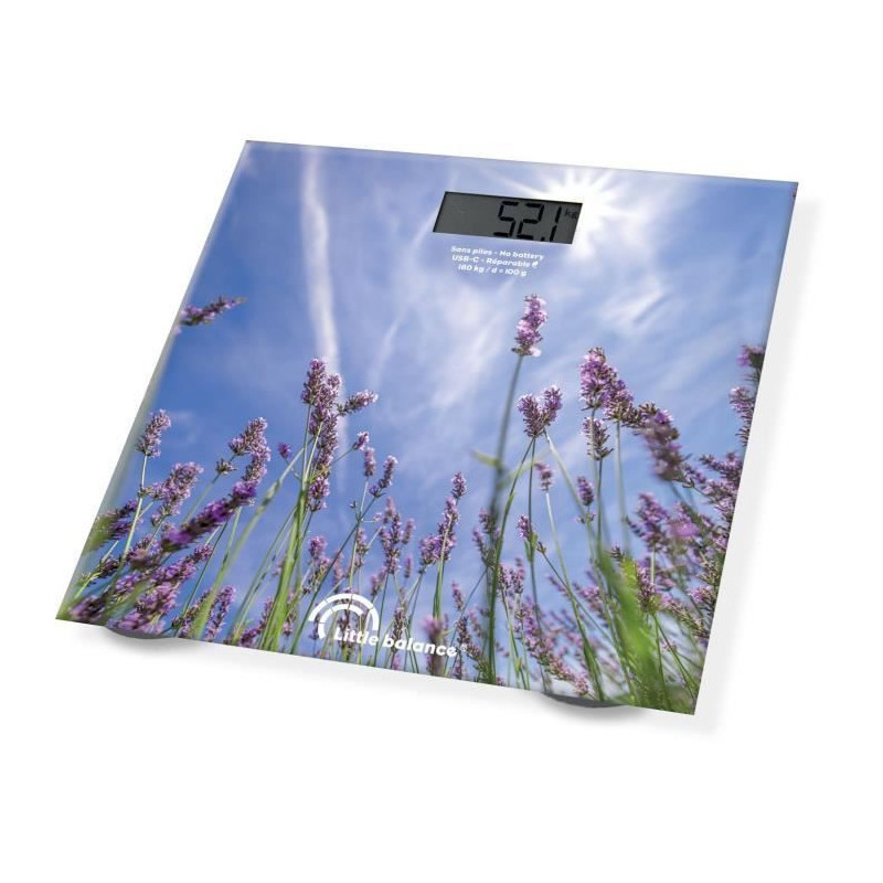 Bathroom scale - LITTLE BALANCE - USB-C - Lavender