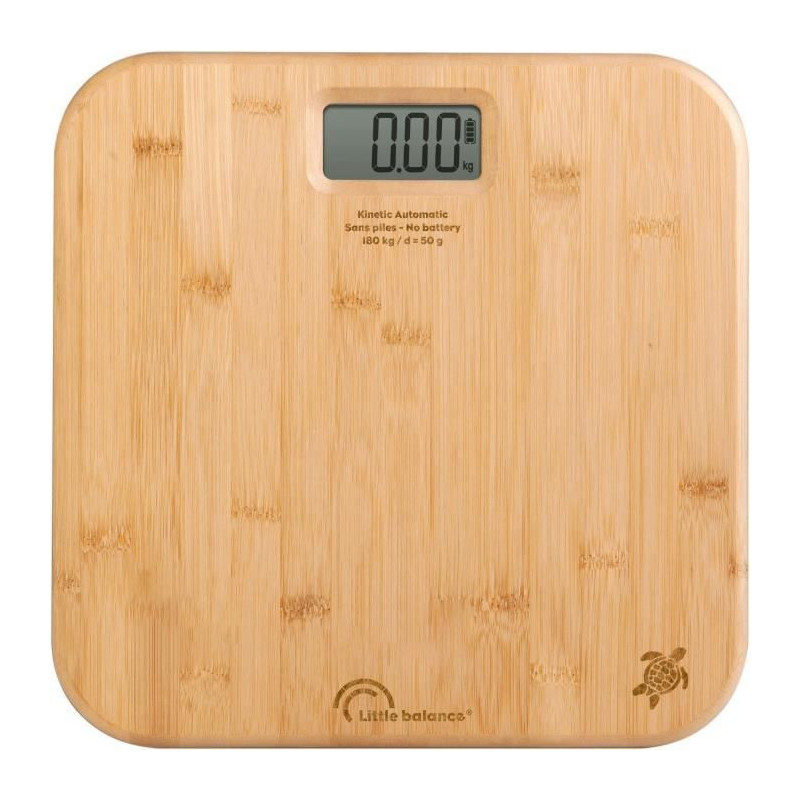 Bathroom scale - LITTLE BALANCE - Automatic Kinetic - Bamboo