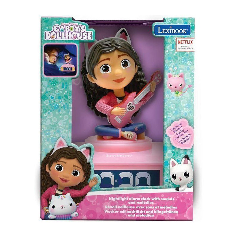 Gabby and the Magic House Digital Alarm Clock with Night Light and Sou