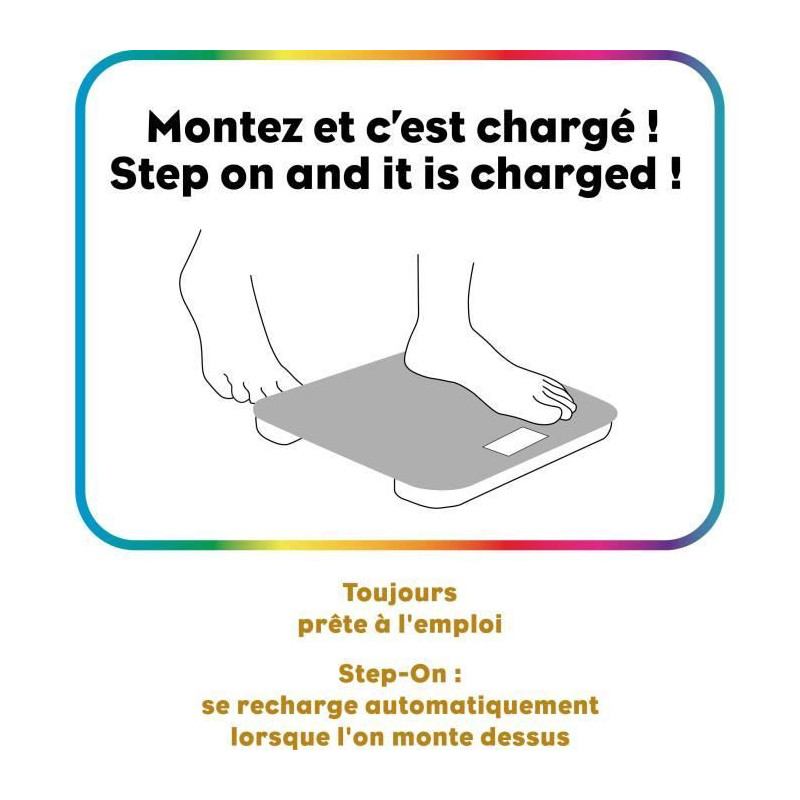 Bathroom scale - LITTLE BALANCE - Automatic Kinetic - Bamboo