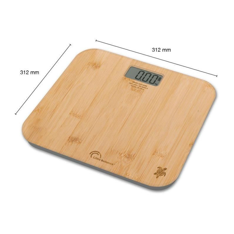 Bathroom scale - LITTLE BALANCE - Automatic Kinetic - Bamboo