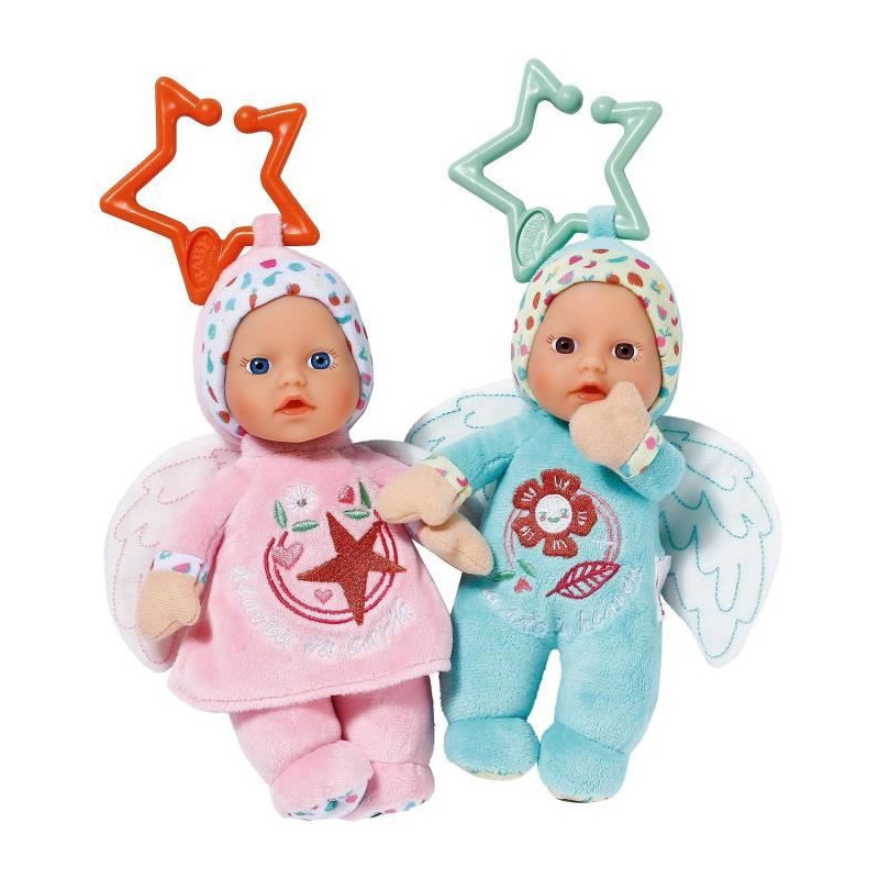 Baby Born - 2 Angel Rag Dolls - 18cm - Can be attached - Integrated ra