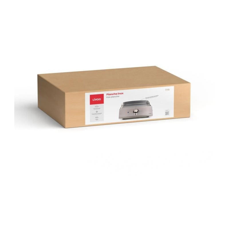 Gas plancha - LIVOO - DOC292 - 1 burner - Stainless steel