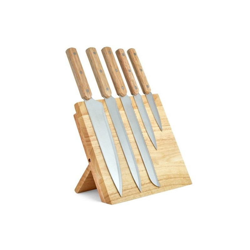 Set of 5 knives - LIVOO - MEC136 - 20 to 32.5 cm - Stainless steel bla