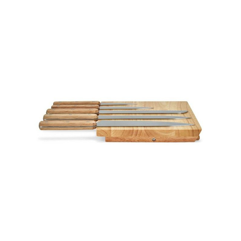 Set of 5 knives - LIVOO - MEC136 - 20 to 32.5 cm - Stainless steel bla