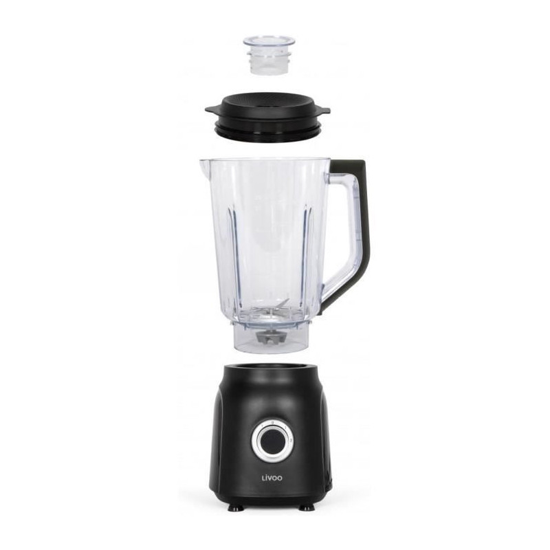 Blender - LIVOO - 1.5 L - 600 W - 22,000 rpm - 2 speeds - Black