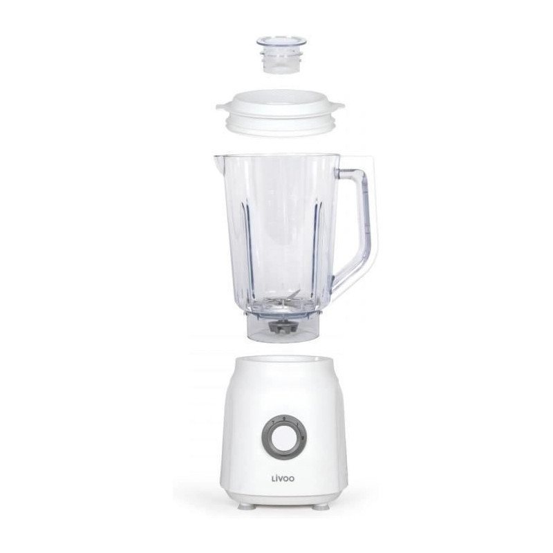 Blender - LIVOO - 1.5 L - 600 W - 22,000 rpm - 2 speeds - Turbo white