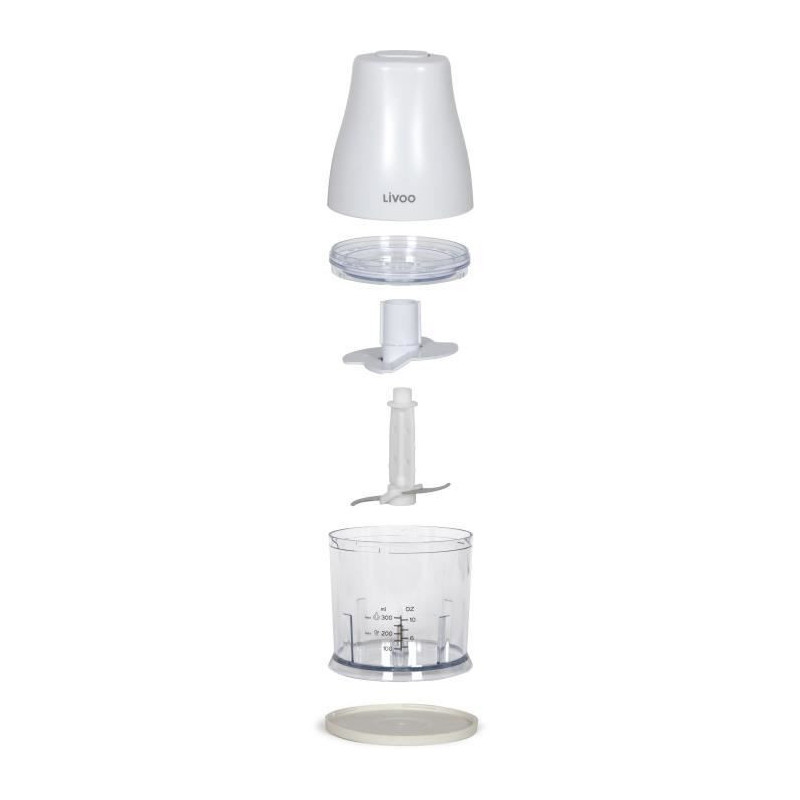 Chopper - LIVOO - 300 ml - 400 W - 1 speed and turbo function - 2 stai