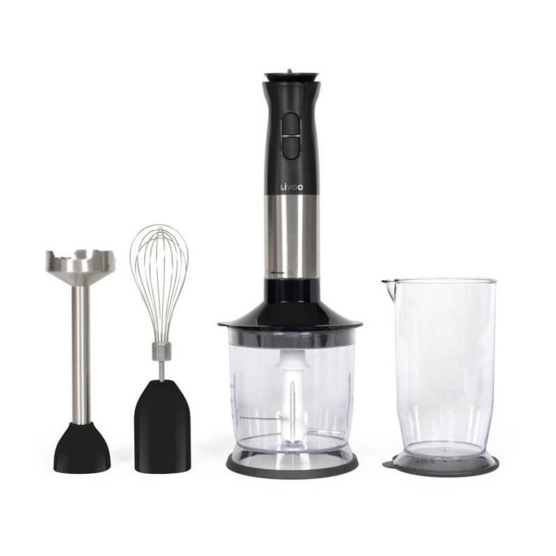 Hand blender set - LIVOO - DOP246 - 800 W - 12 speeds - Black