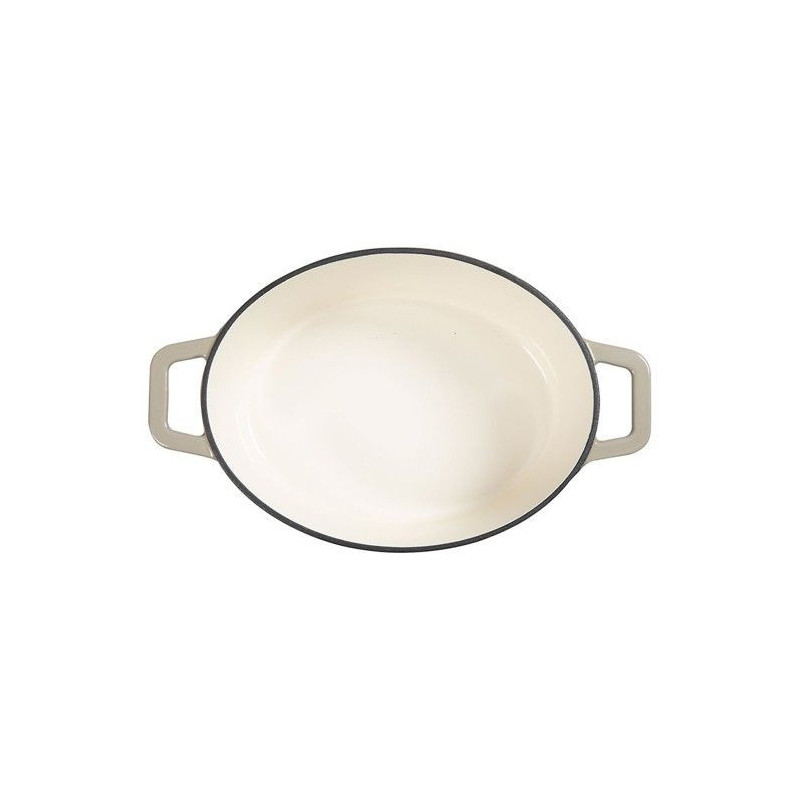 Oval cast iron casserole dish - Livoo - MEP129G - Grey