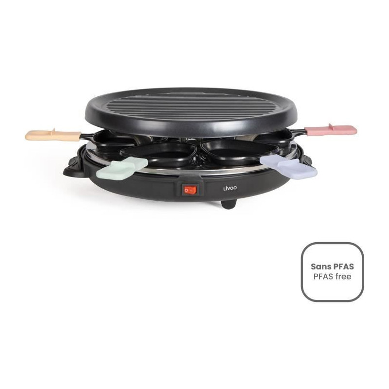Raclette machine for 6 people - LIVOO - DOC207P - 800W - 6 people - Re