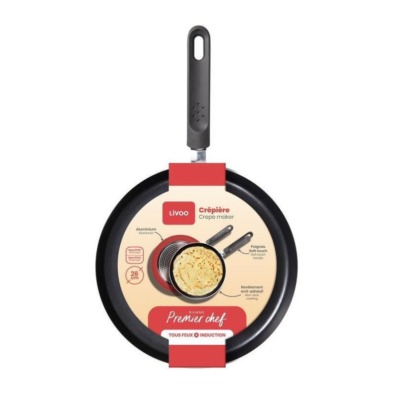 Premier Chef - Crepe maker 26 cm - LIVOO - MEP149 - Non-stick without
