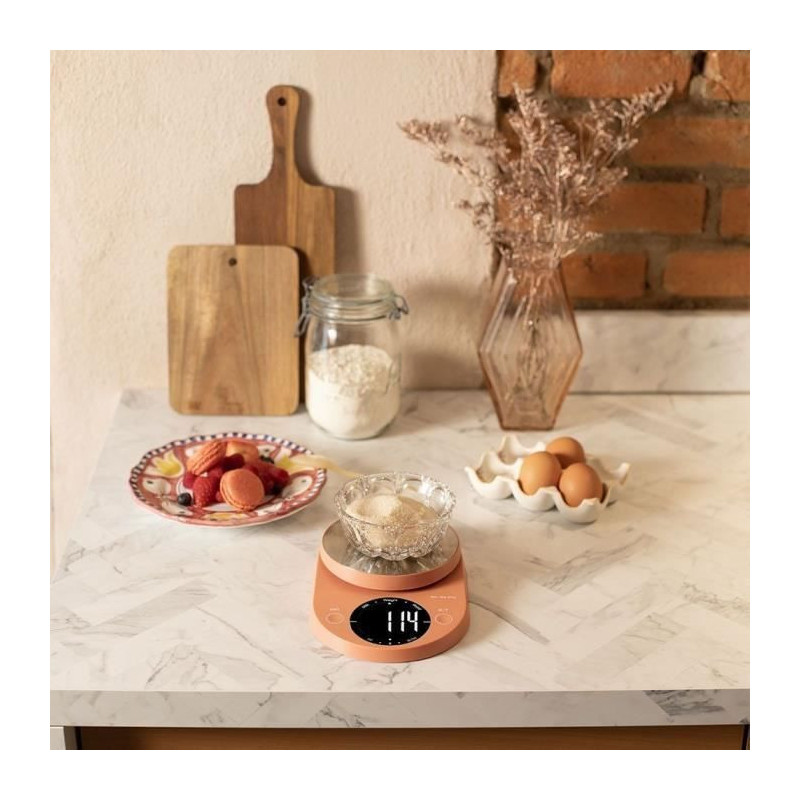 Electronic kitchen scale - Livoo - DOM493T - Terracotta