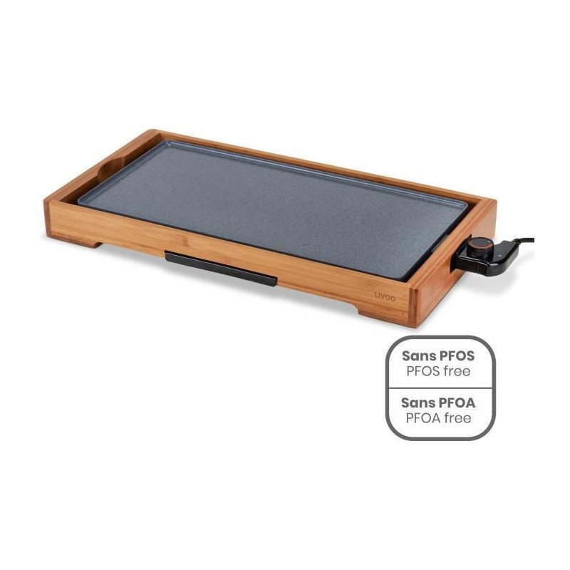 Plancha - LIVOO - DOC322 - 2200W - Removable cast aluminum plate - Adj